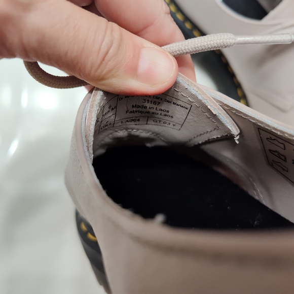 🥰NWOT Dr Martens 1461 Quad II Pisa Vintage Platform Lace Up, Taupe Leather, 7 - Picture 15 of 16